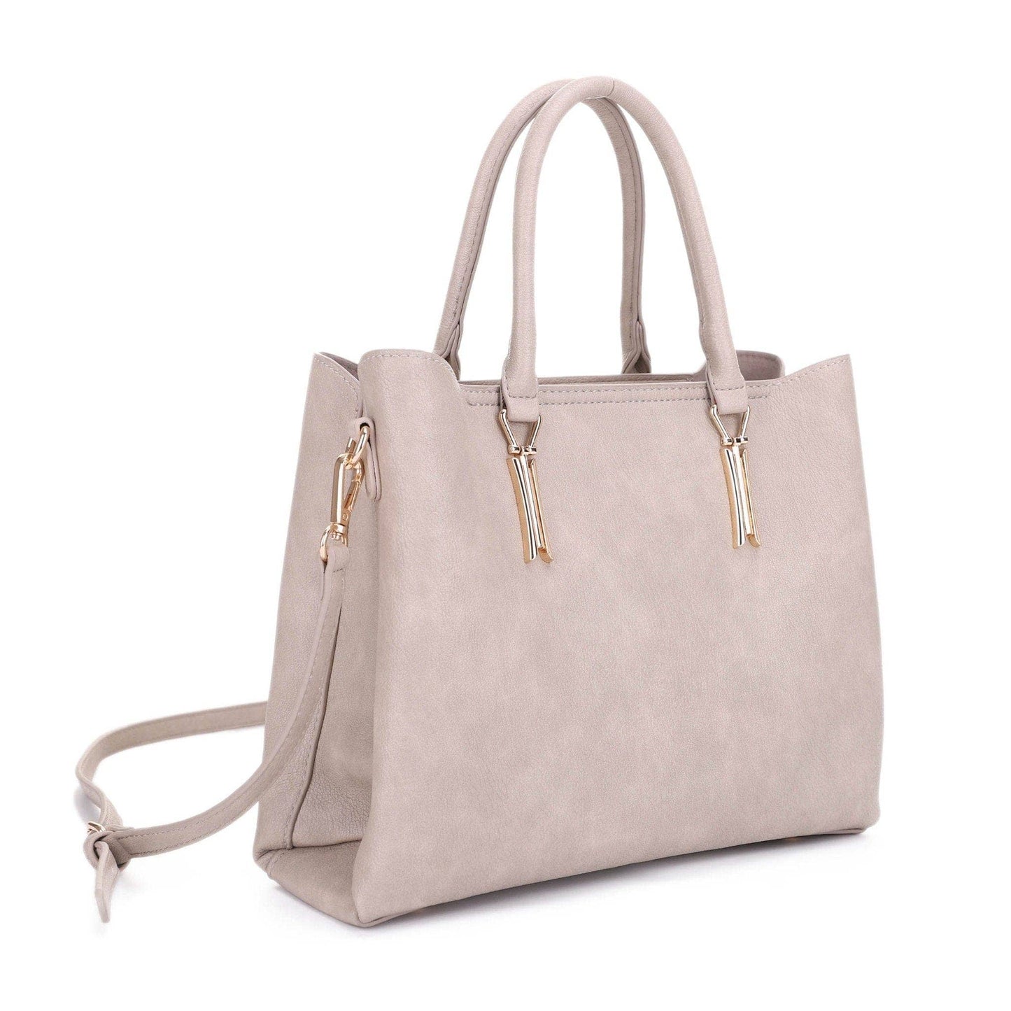 Katrine Metal Bar Accent Satchel/Crossbody Bag
