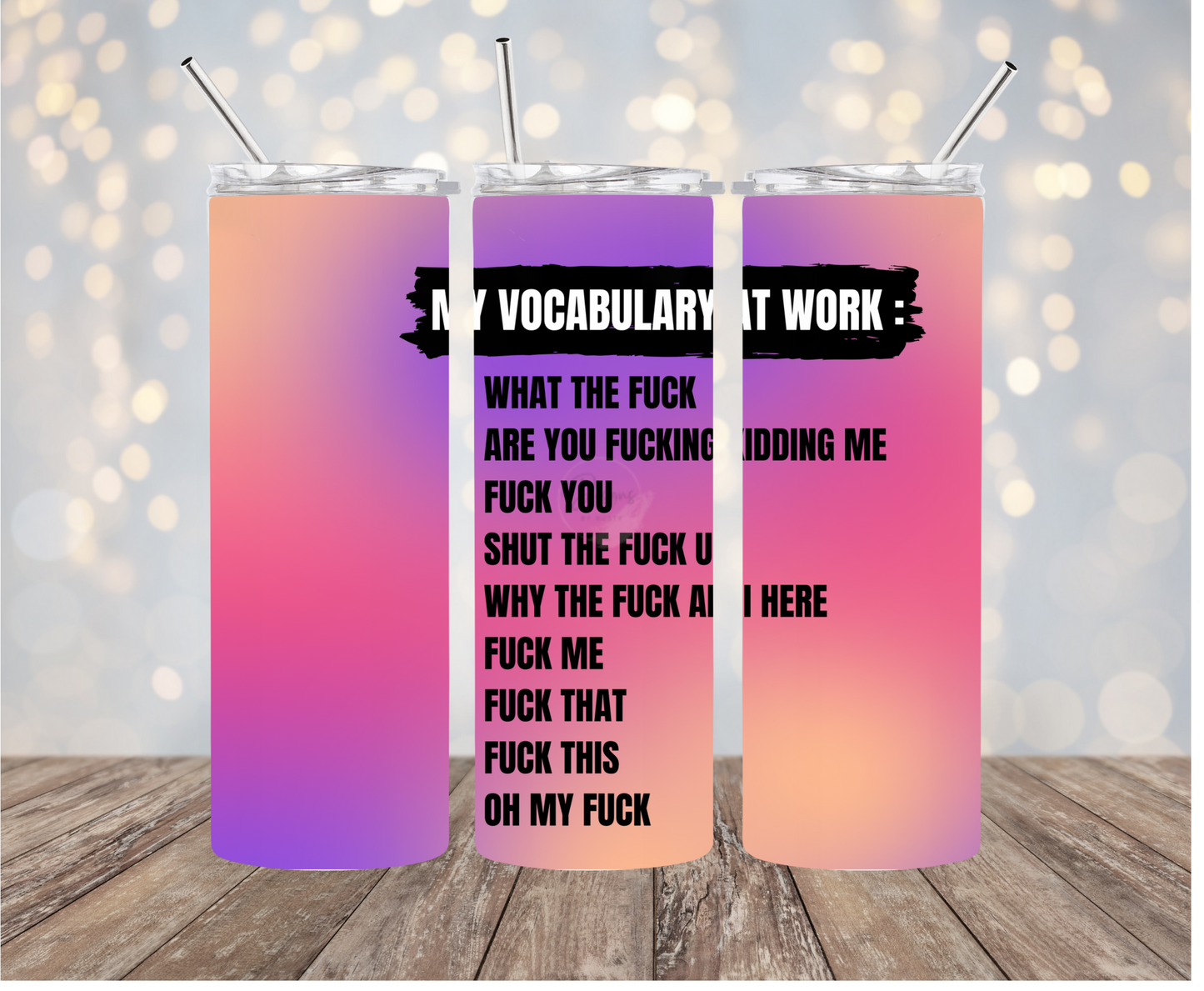 My Vocabulary At Work Tumbler