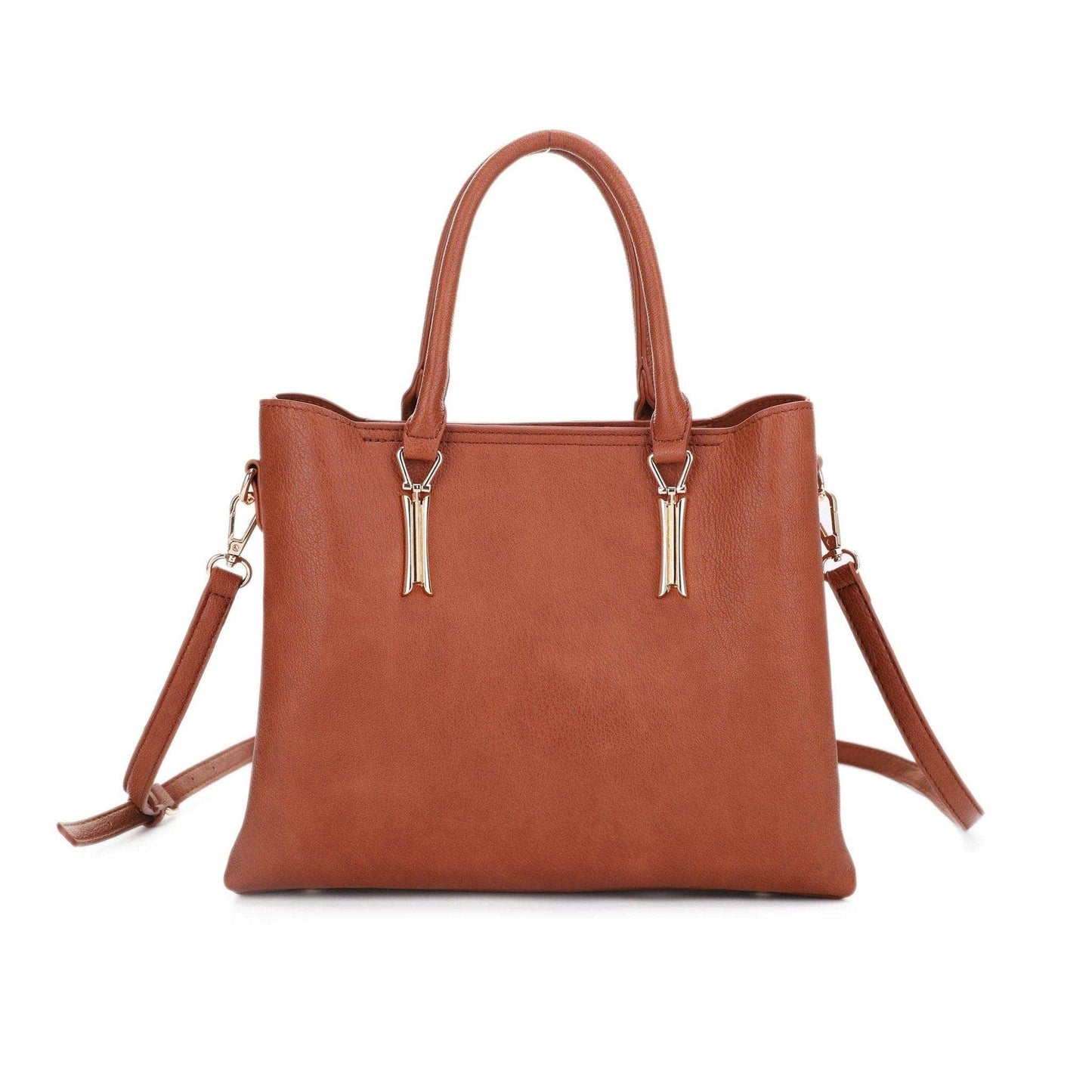 Katrine Metal Bar Accent Satchel/Crossbody Bag