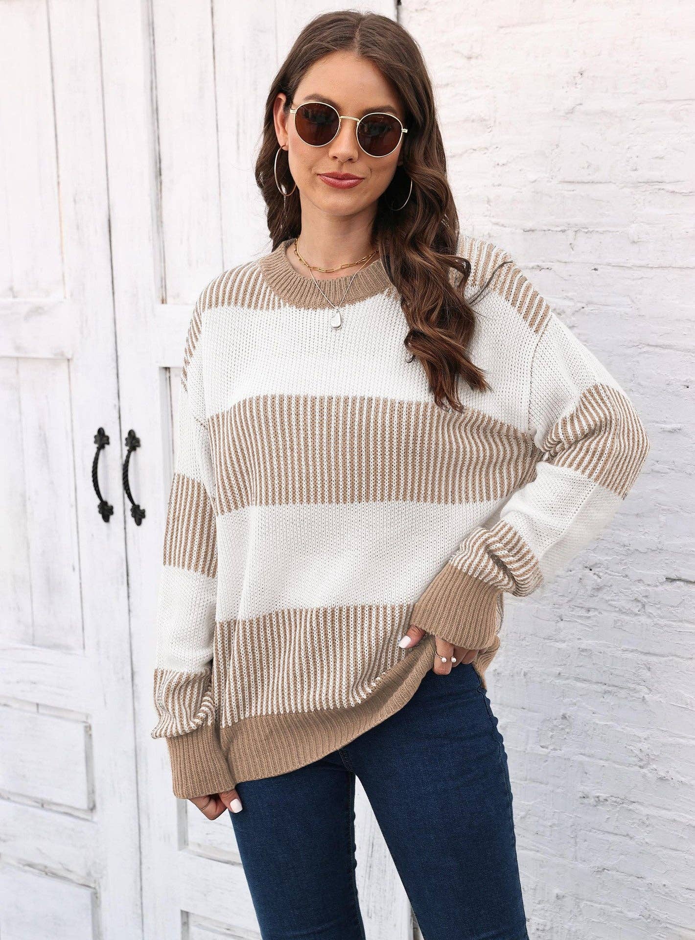 Colorblock Striped Sweater