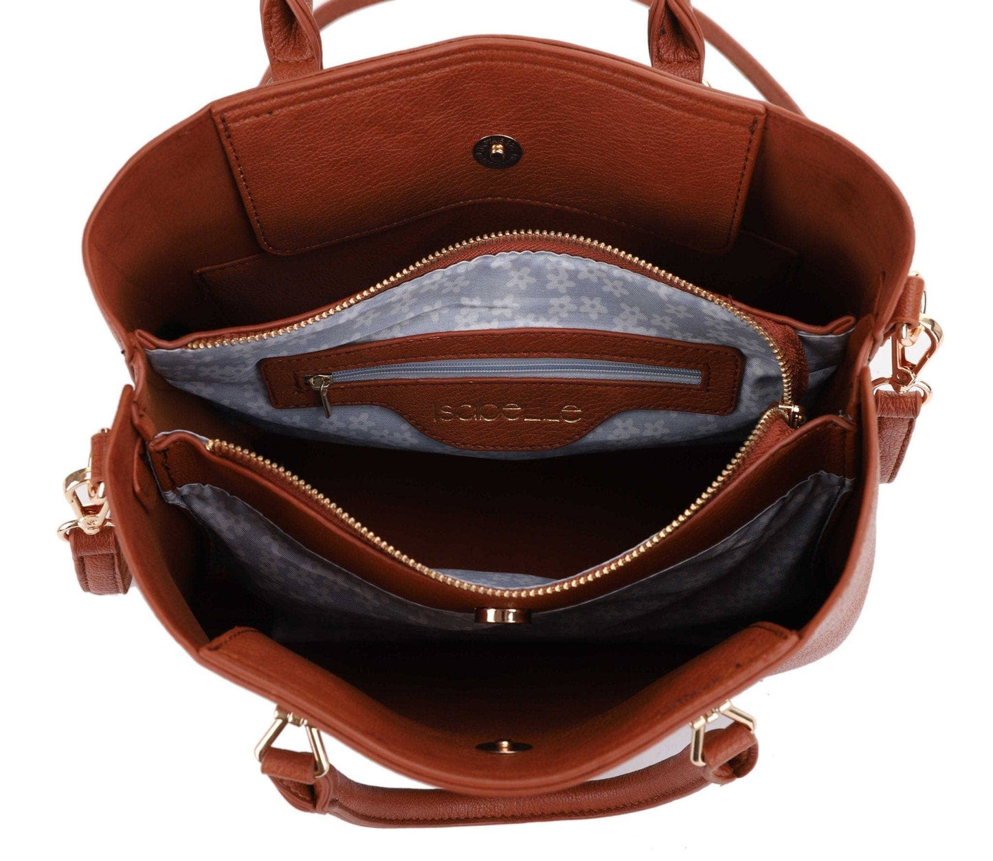 Katrine Metal Bar Accent Satchel/Crossbody Bag
