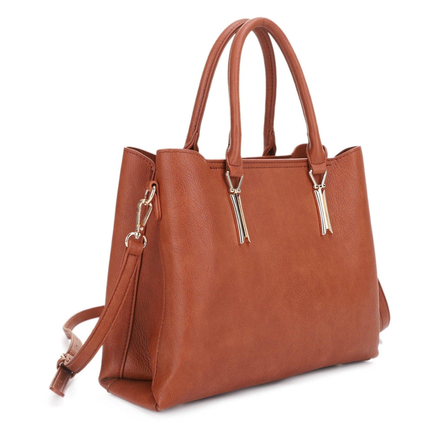 Katrine Metal Bar Accent Satchel/Crossbody Bag