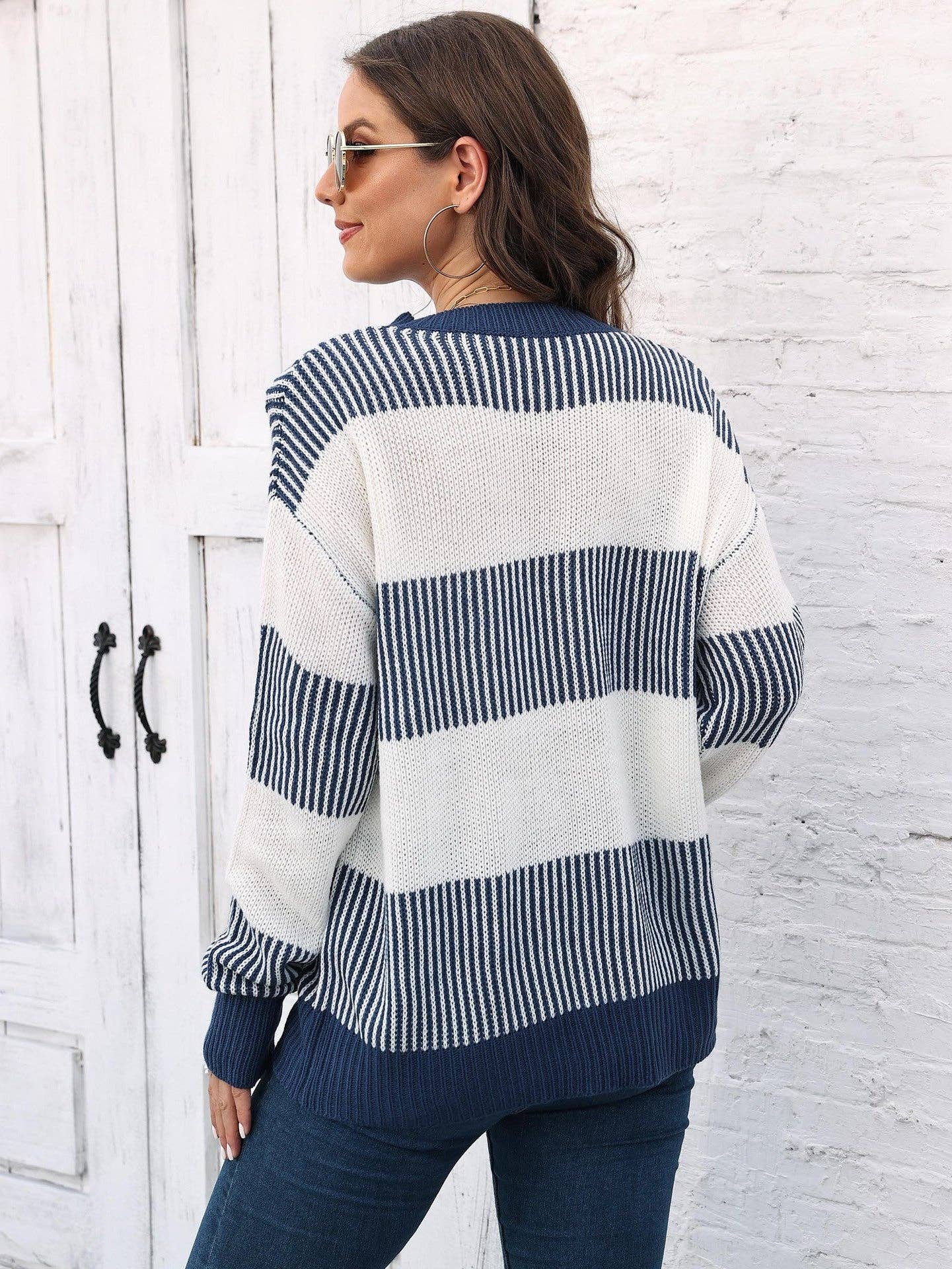 Colorblock Striped Sweater