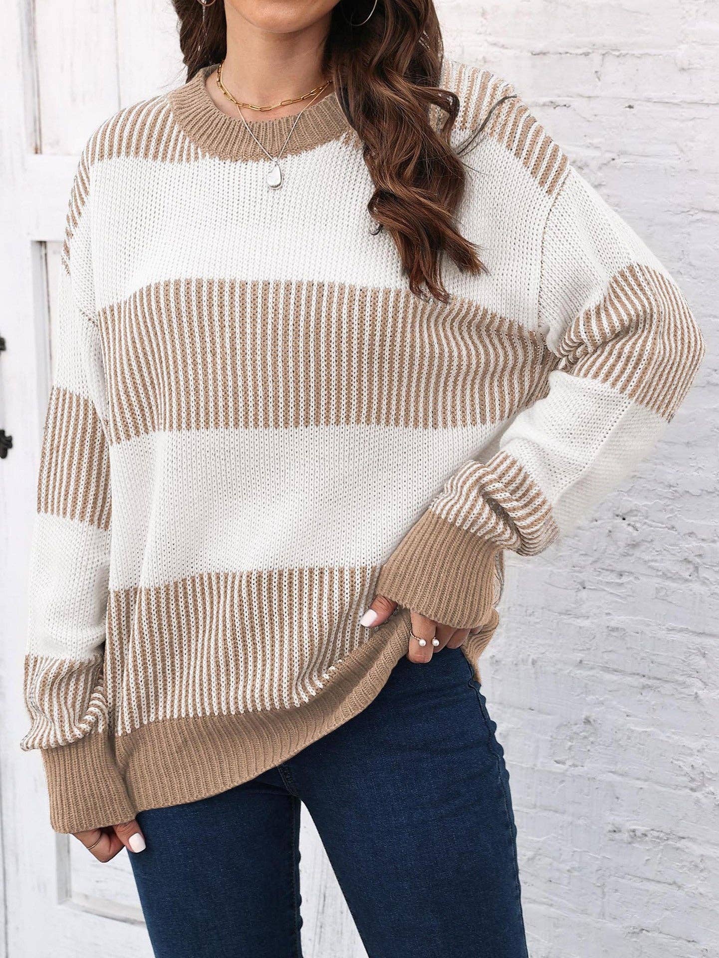Colorblock Striped Sweater