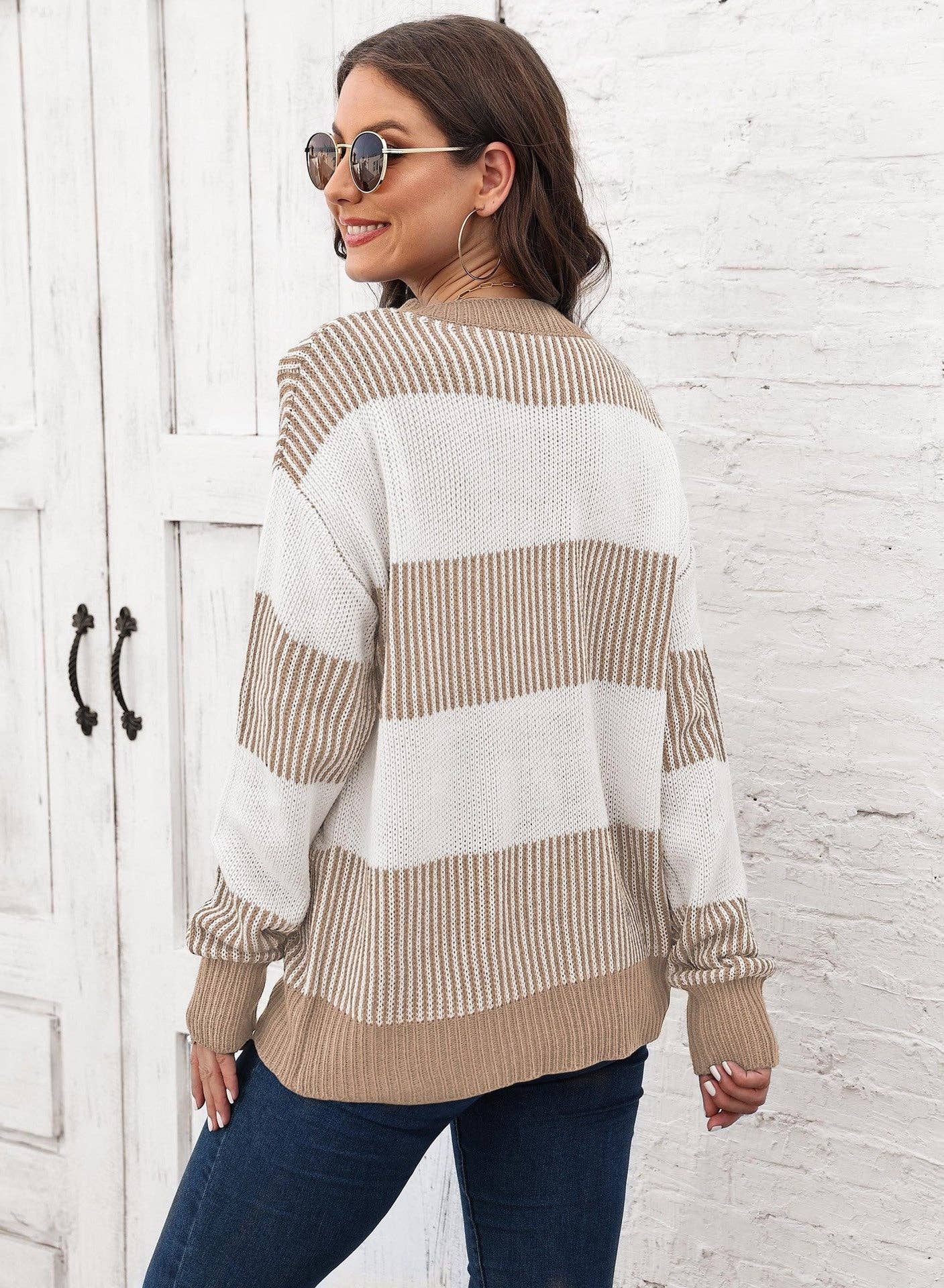 Colorblock Striped Sweater