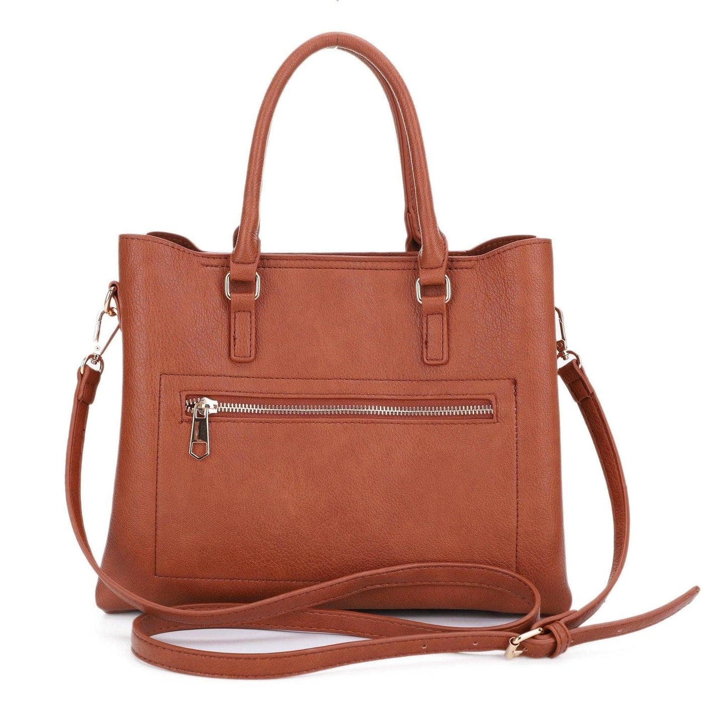 Katrine Metal Bar Accent Satchel/Crossbody Bag